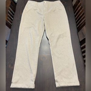 Beige Knit Trouser